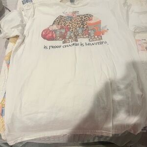 Gildan Softstyle Floral Fall  Print graphic tee